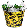 Danger Men Drinking Beer Bucket