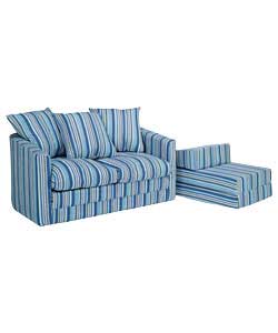 Unbranded Daniella Sofabed and Chairbed - Blue Stripe