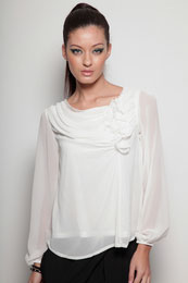 Unbranded Danni Chiffon Rose Neck Blouse