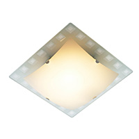 Unbranded DARBUD472 - Chrome and Glass Flush Ceiling Light