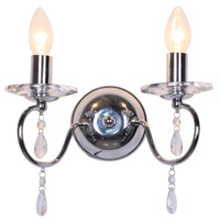 Unbranded DARELL0950 - Chrome and Crystal Wall Light