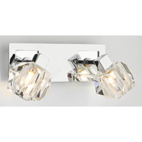Unbranded DARGEO0950 - 2 Light Chrome and Crystal Wall Spot Light