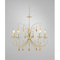 Unbranded DARGRA0533 - 5 Light Cream and Gold Hanging Light