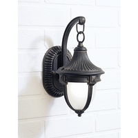 Unbranded DARIC3235 - Small Black and Gold Outdoor Wall Light