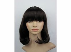 Cap Construction : Machine-made hair Color Shown : Dark Brown Hair Texture : Long Hair Occasion : Daily Party Gender : Women Style : European Wigs Length (Inch) : 9 Fiber : Synthetic Bang : Yes