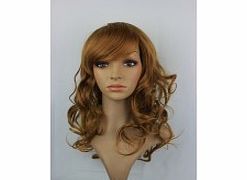 Cap Construction : Machine-made hair Color Shown : Dark Brown Hair Texture : Long Hair Wavy Occasion : Daily Party Gender : Women Style : European Wigs Length (Inch) : 13 Fiber : Synthetic Bang : Yes