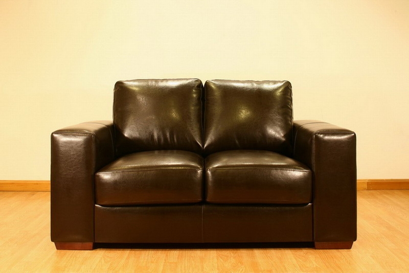 Unbranded Dark Brown Leather 2 Seater Sofa - Cayman
