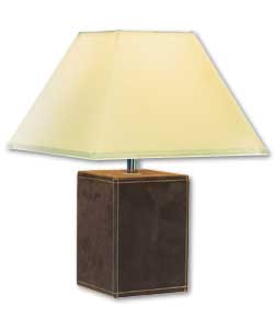 Dark Chocolate Suede Effect Table Lamp