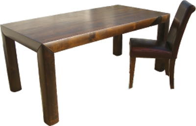 Unbranded Dark Dining Table 1.8m Convex