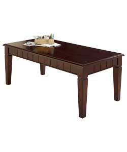 Unbranded Dark Oak Stained Solid Wood Finish Coffee Table