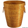 Unbranded Dark Rattan Multi-Use Basket With Handles