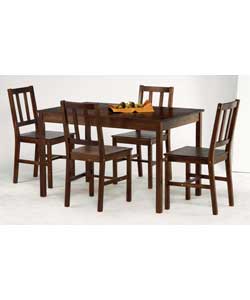 Unbranded Dark Stain Pine Dining Set