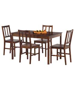 Unbranded Dark Stain Pine Dining Set