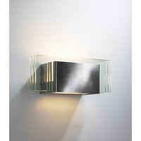 Unbranded DASCO0750 - Chrome and Glass Wall Flush Light