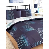 Unbranded Dash Navy Quilt Cover Set Double