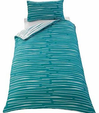 Unbranded Dashes Blue Bedding Set - Single