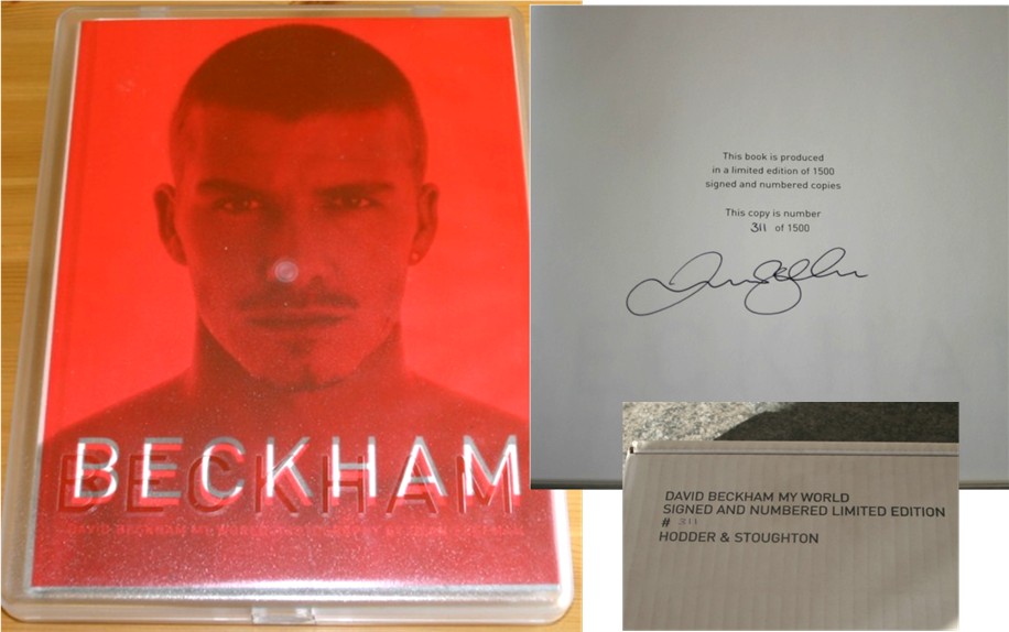 DAVID BECKHAM LTD EDITION (311/1500) MY WORLD