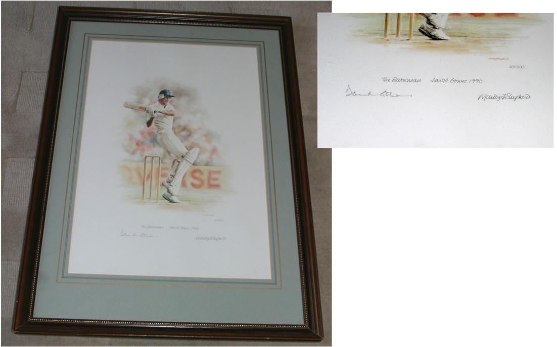 DAVID GOWER LTD EDITION SIGNED PRINT (407/600) -