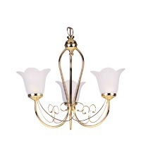 Deauville 3 Arm Brass Effect Pendant Light 3X60W