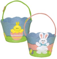 Unbranded Decorated Felt Easter Basket