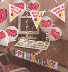 Decorating kit - happy birthday - 60th