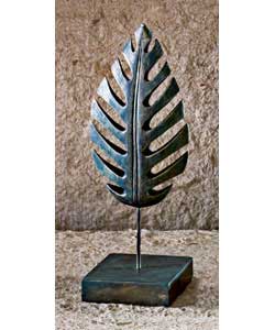 Colour - bronze leaf, black base.Material - polyresin and metal.Size (H)32, (W)11cm