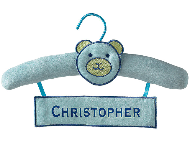 Unbranded Decorative Childs Hanger - Blue - Personalised