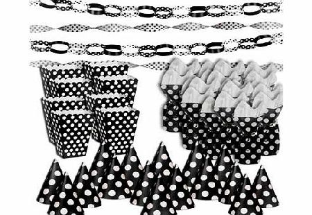 Unbranded Decorative Dots Party Extras Kit - Black
