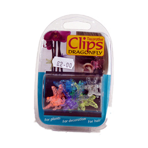Unbranded Decorative Dragonfly Clips x 6 - Assorted Colours