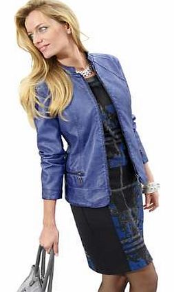 Unbranded Decoratively Stitched Faux Leather Jacket