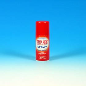 The deep heat spray is ideal for providing fast relief from muscular and rheumatic pains.  sprains a