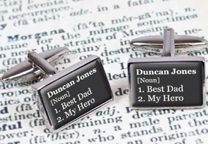 Unbranded Definition of Dad Personalised Cufflinks