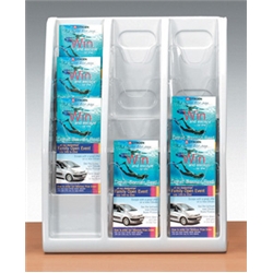 Deflecto Literature Holder 12 Leaflet Grey 1/3