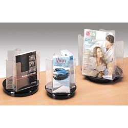 Deflecto Revolving Leaflet Holder Carousel 3 x
