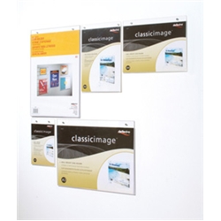 Deflecto Wall Sign Holder Pre-drilled Landscape