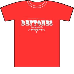 deftones - sacremento t shirt