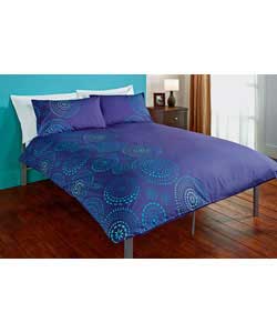 Delano King Size Duvet Cover Set - Navy