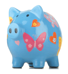 Unbranded Delectable Blue Piggy Bank