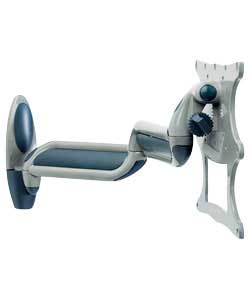 Suitable for TV size upto 32in.Supports maximum weight 18kg. Tilt adjustable arm. Suitable for scree