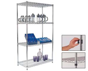 Unbranded Deluxe chrome shelving bay