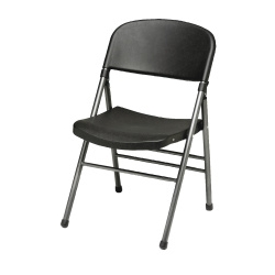 Unbranded Deluxe Folding Chair Black 4pk