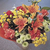 A beautiful arrangement made of Carnations, Lilies