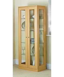 Dena Beech 2 Door Glass Display Cabinet