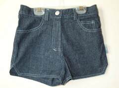 Maui Princess fitted shorts in dark blue with pale blue stitching