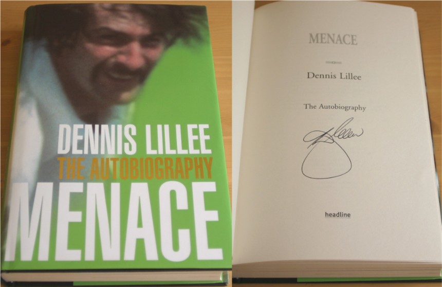 Signed clearly on the inside title page by the Aussie fast bowling legend - one of the all time