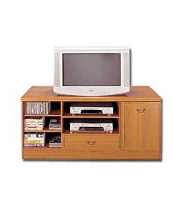 Denver Entertainment Unit - Teak Effect