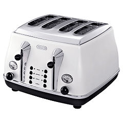 Deonghi Icona 4 Slice Toaster White