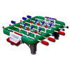 Portable table soccer game with suction pad base.Size in packaging (H)42.5, (W)42, (D)7cm.For ages 3