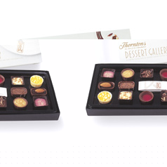 Dessert Gallery is a sublime collection of delicious desserts encased in milk, dark and white chocol