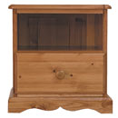 Devon Pine 1 drawer bedside with shelf furniture